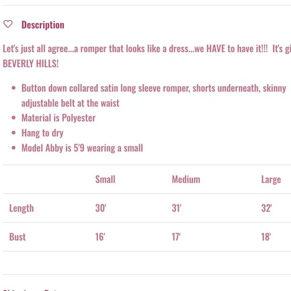 Shirt Dress Romper in Gold Honey Satin Waist Tie Long Sleeve Button Down - Picture 6 of 6